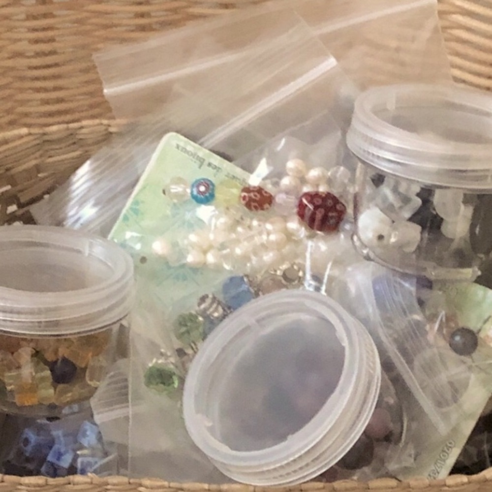Craft Beads Jewelry Making Vintage Multi-Colour Faux Pearls